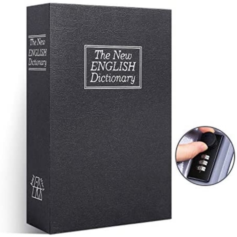 Book safe with combination lock
